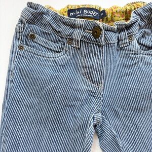 Mini Boden Blue Striped Denim Jeans